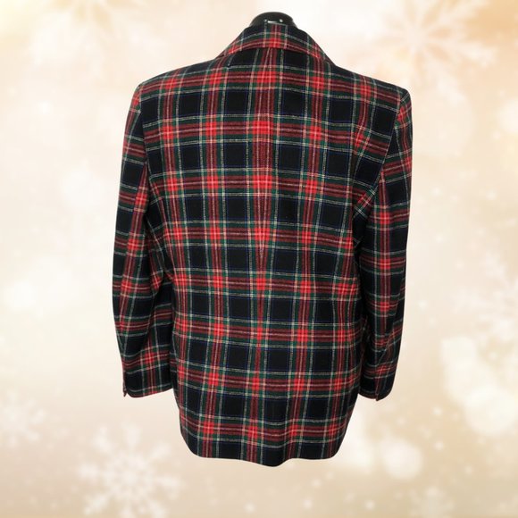 Vintage Pendleton Plaid Wool Blazer, Size 16 - Picture 4 of 8